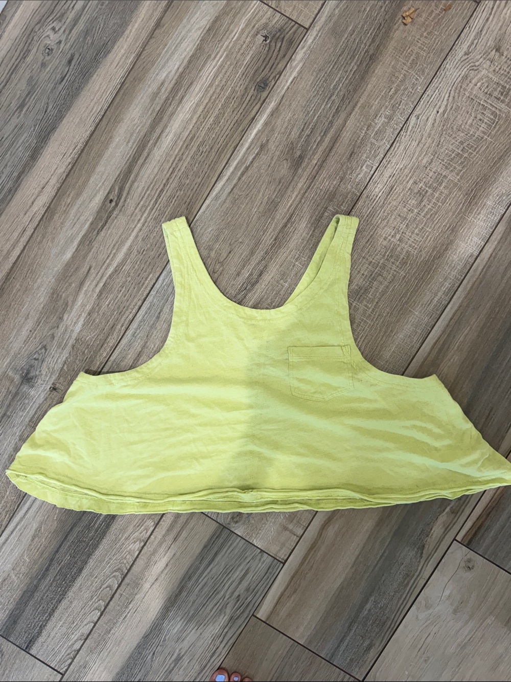 FP Movement by Free People Bright Lemon Crop Tank with Pocket